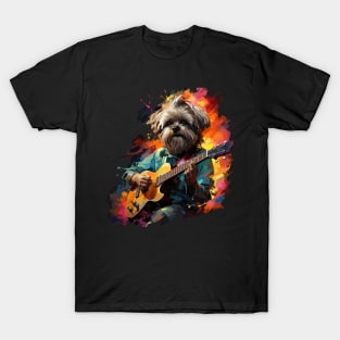 Shih Tzu Playing Guitar T-Shirt